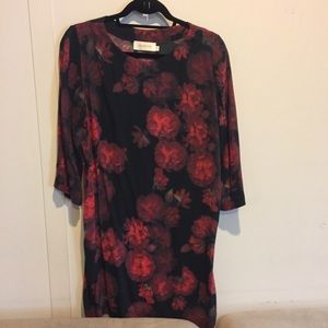 Zimmerman black dress with red floral print